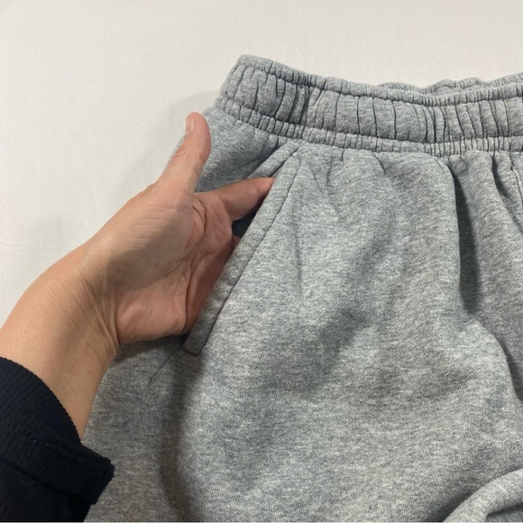 Nike Sportswear Club Fleece Gray Athletic Shorts Graphic Elastic Drawstring Men - Picture 6 of 7